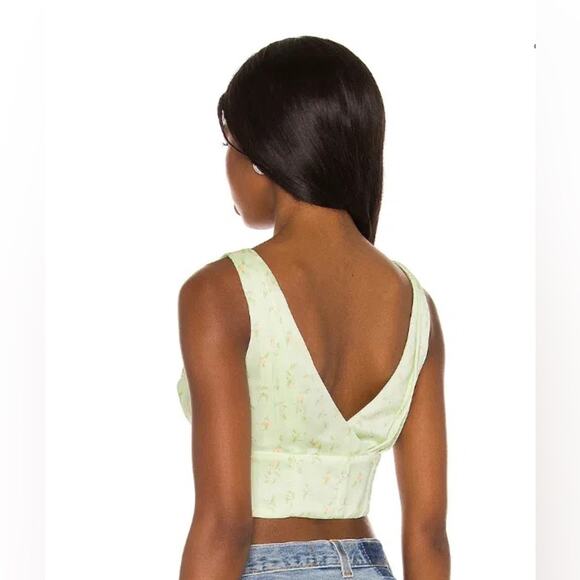 Camila Coelho Trudy Bustier Sage Floral NWT - Picture 7 of 8